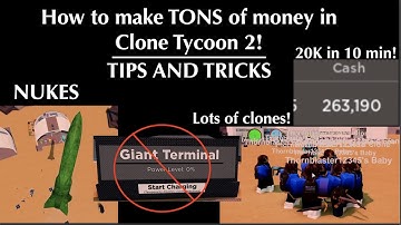How to make TONS OF MONEY in Clone Tycoon 2!