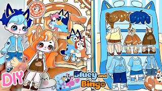 🌸 Tutorial 🌸 Bluey & Bingo X Gacha Book DIY #gamebook #paperdiy #quietbook