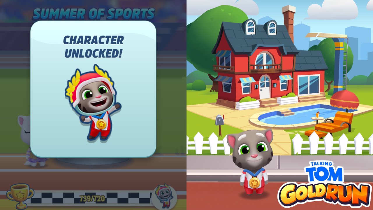 Talking Tom Gold Run New Update 2024 Unlocked New Character Champion 