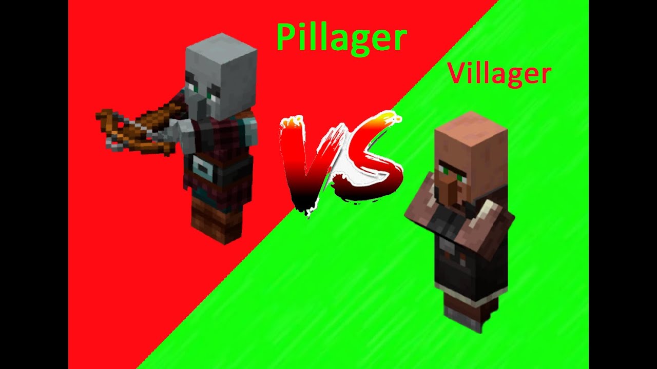 Minecraft Pillager VS Villager YouTube