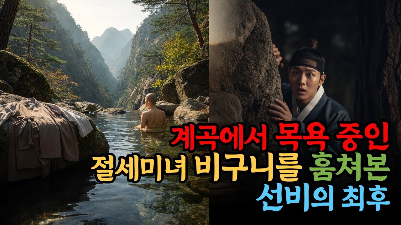 계곡에서 목욕 중인 절세미녀 비구니를 훔쳐본 선비의 최후 I 야담, 민담, 설화, 옛날이야기, 신화, 전설, 오디오북