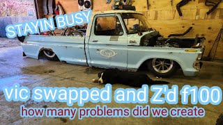 CROWN VIC SWAPPED AND Z'D F100 PROGRESS  @EYE_SPIDER @OlysGarage @honestpeytonsspeedshop