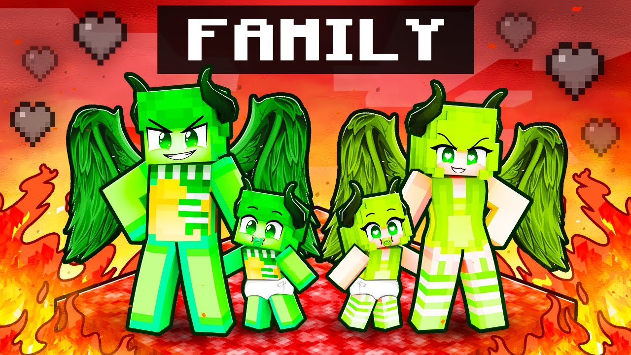 Having A DEMON FAMILY in Minecraft!