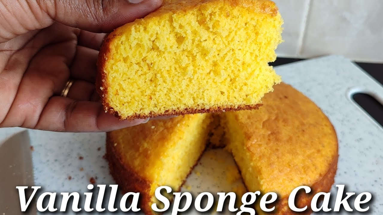 How to make Vanilla Sponge Cake | Easy Vanilla recipe | fluffy cake ...