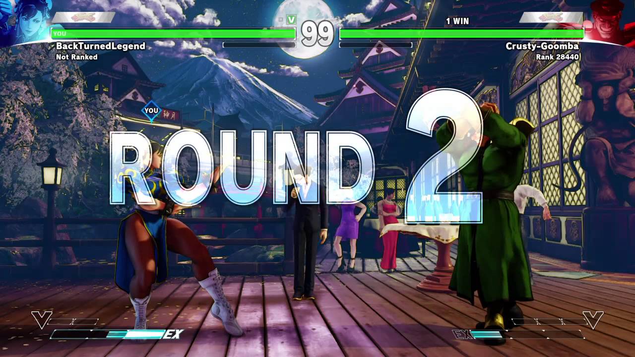 STREET FIGHTER V (BETA) Back turned legend (Chun li ) vs Bison