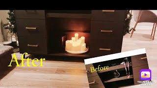 Simple way to create candles fireplace.