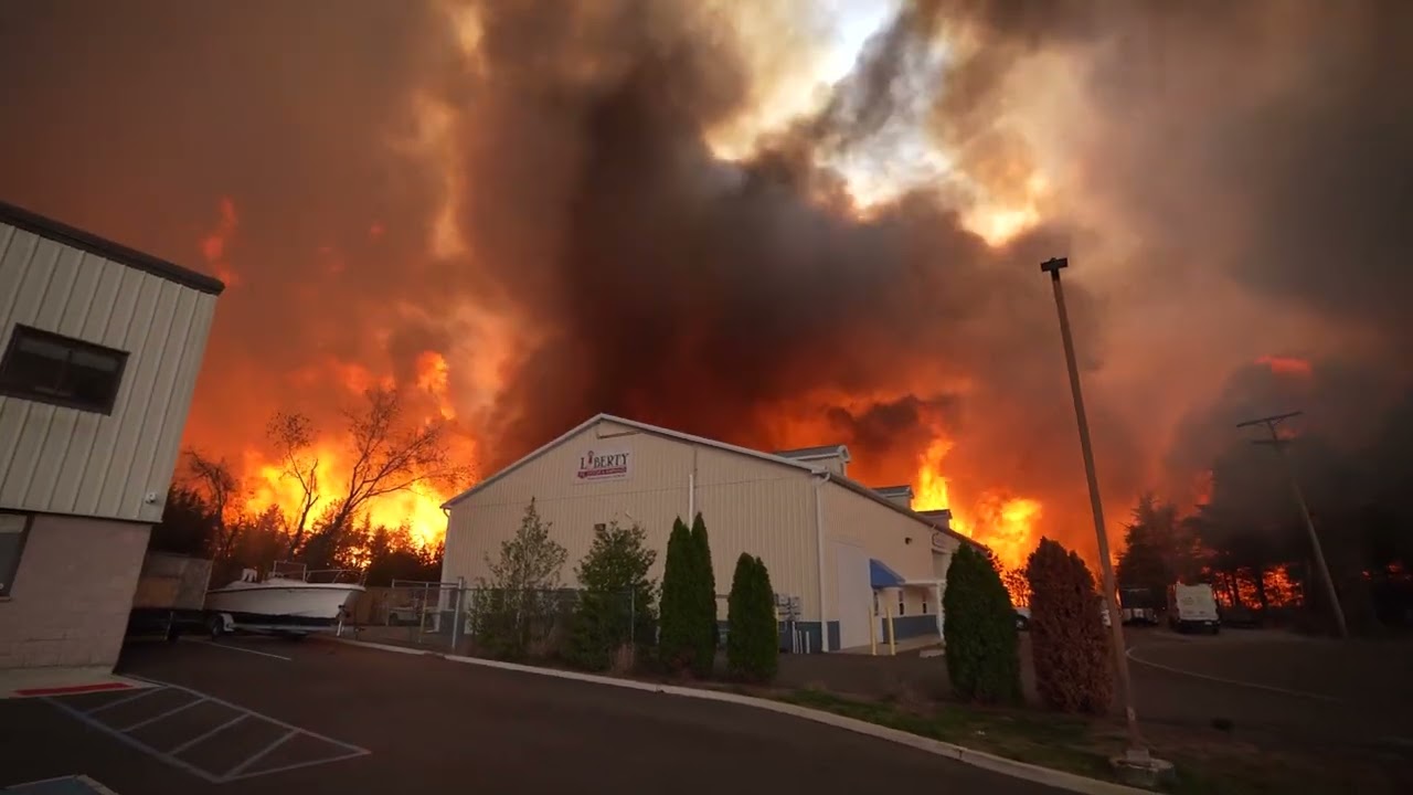 Stunning video captures New Jersey wildfire