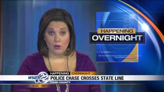 Multiple police departments involved in high speed chase