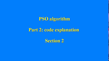 PSO algorithm in matlab (code explanation) - section 2