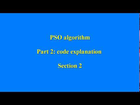 PSO algorithm in matlab (code explanation) - section 2