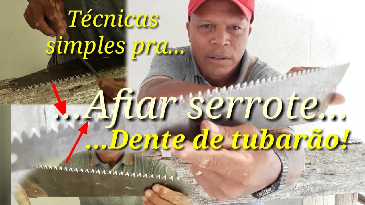 "Como afiar (amolar) um serrote dentes de tubarão (pra traçar madeira)!"
