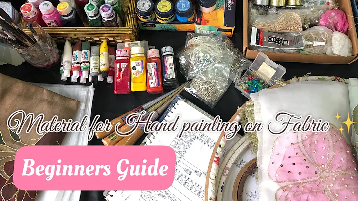 Material for Hand painted dopatta | beginners guide | handpainted organza dopatta 
