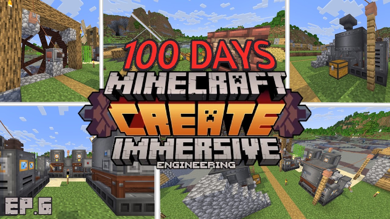 I Spent 100 Days In A Create & Immersive Engineering Minecraft Mod Pack ...