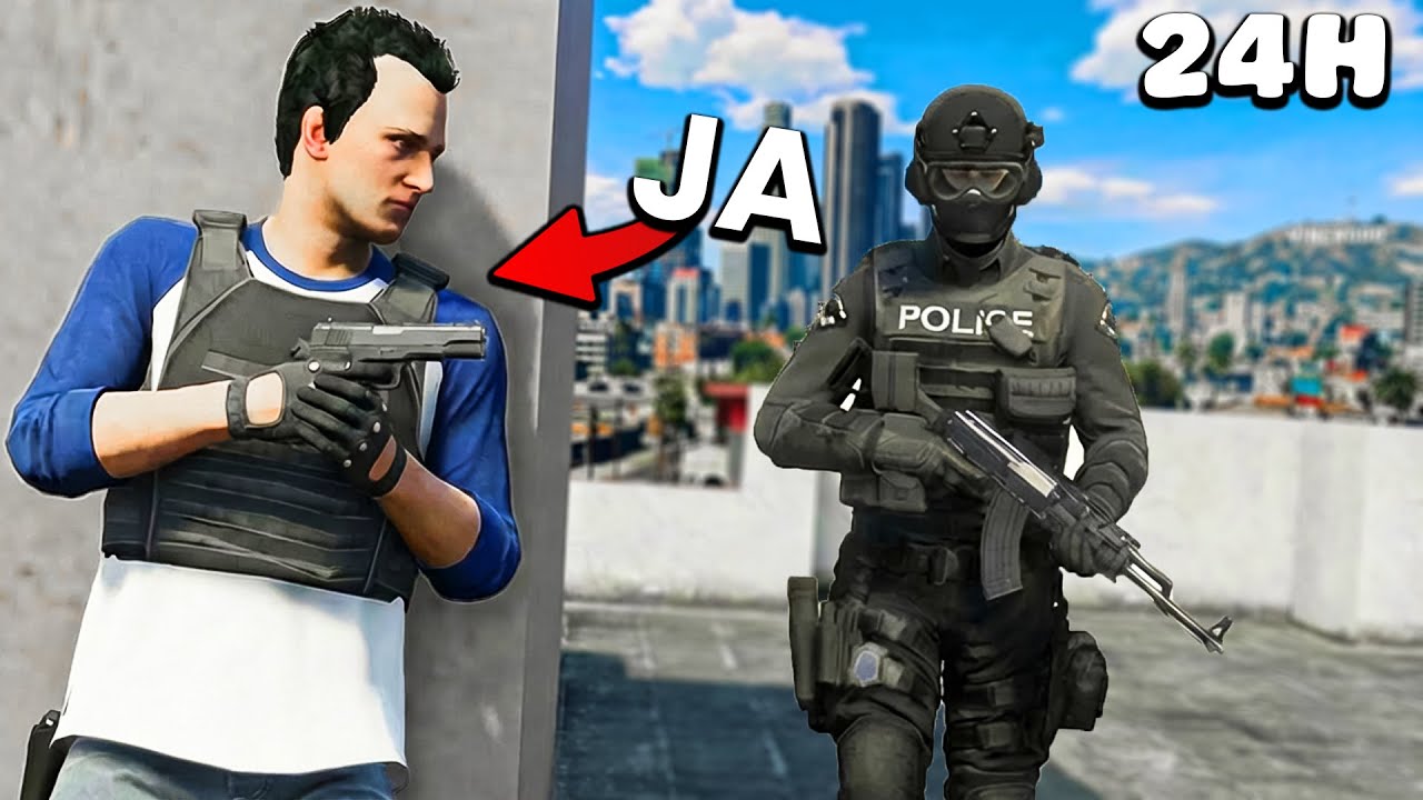 SPĘDZIŁEM 24H JAKO PRAWDZIWY HITMAN w GTA 5!