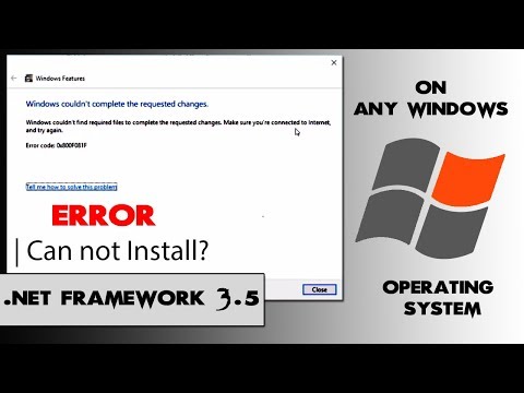 How to fix .NET Framework 3.5 installation error: 0x800F0906, 0x800F081F, 0x800F0907