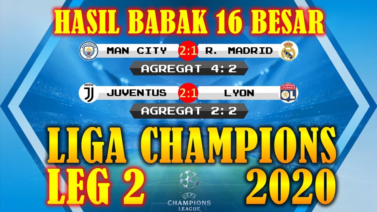 Hasil Liga Champions 2020 Tadi Malam Leg 2 Babak 16 Besar Lengkap Jadwal 9 Agustus 2020 Youtube