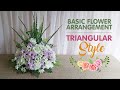 Basic flower arrangement triangular style
