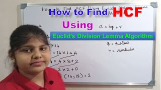 How to find HCF of two numbers by Euclid's Division Algorithm || Euclid's Division Lemma Algorithm