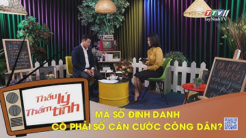 Mã số định danh có phải số căn cước công dân? | THẤU LÝ THẤM TÌNH | TayNinhTVART