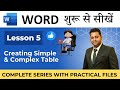 Lesson 5 | Insert Tab | Tables | #msword