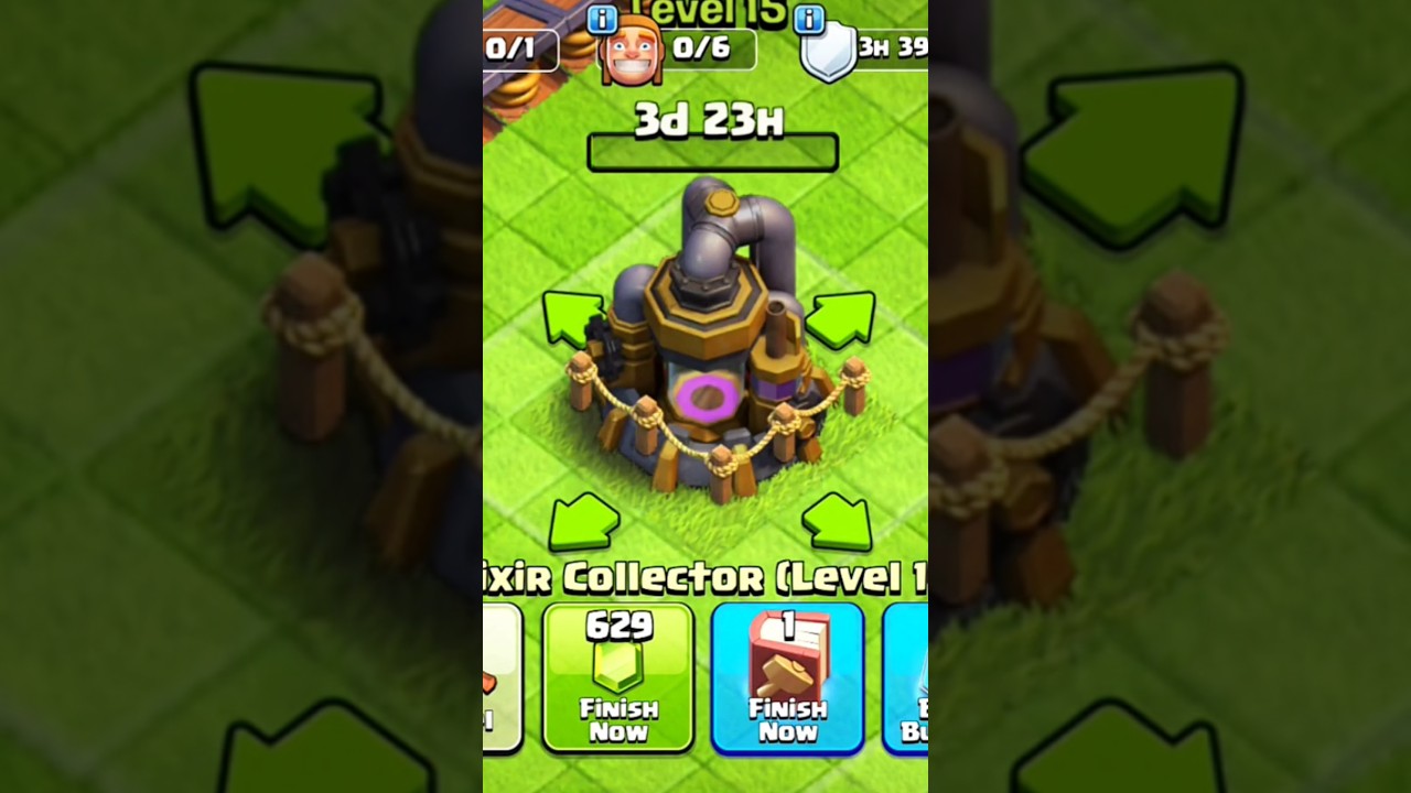 Elixir Collector Upgrading Level 16 to Supercharge - Clash Of Clans. 