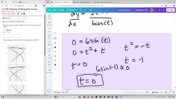7.2 - Calculus of Parametric Curves - Calculus 2