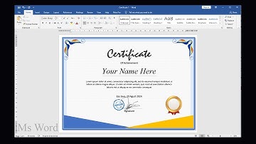 Cara membuat  desain sertifikat di Ms Word | Desain sertifikat di Microsof Word