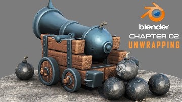 Game Ready Stylized Cannon UVW Unwrapping in Blender | Blender to Substance 3D Painter Tutorial