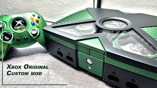 Xbox original Customization - with optical drive and hard drive window mod
