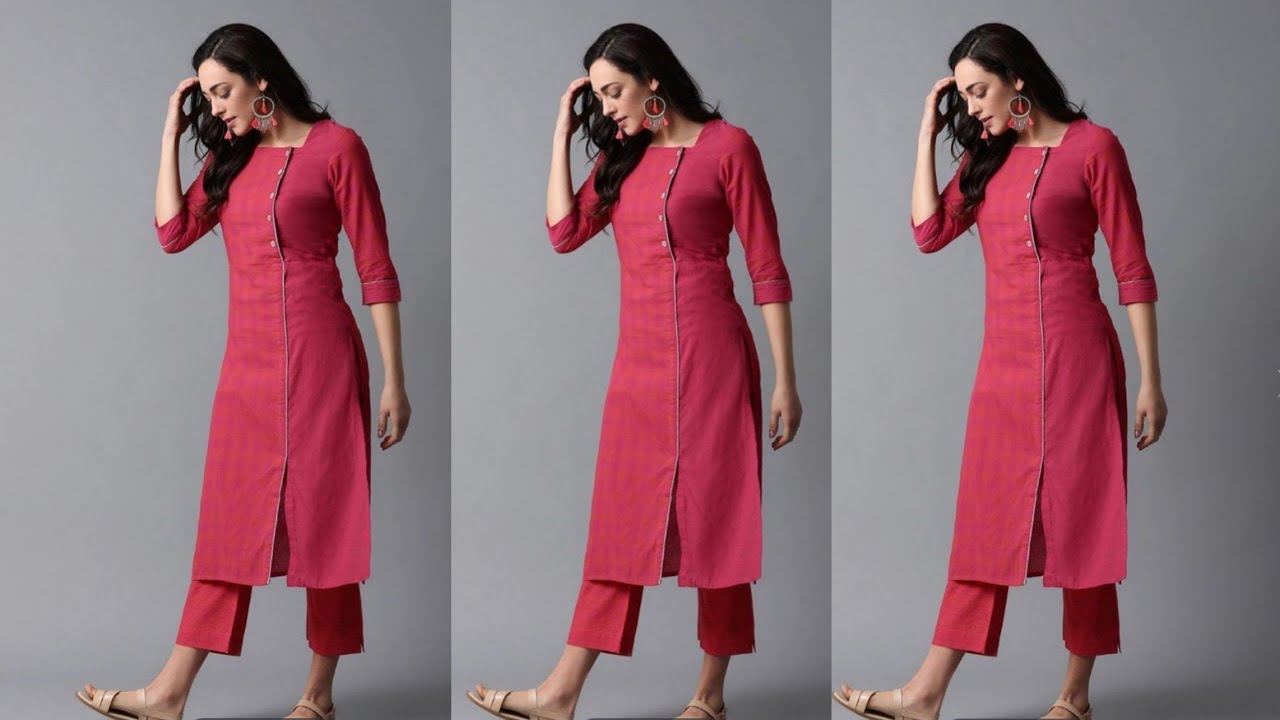 Very Beautiful Designer Kurti with frunt open chalk/Sajid Alvi