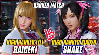 TEKKEN 8 - RAIGEKI (High Ranked Lili) vs SHAKE (High Ranked Xiaoyu) - TEKKEN 8 RANKED MATCHES