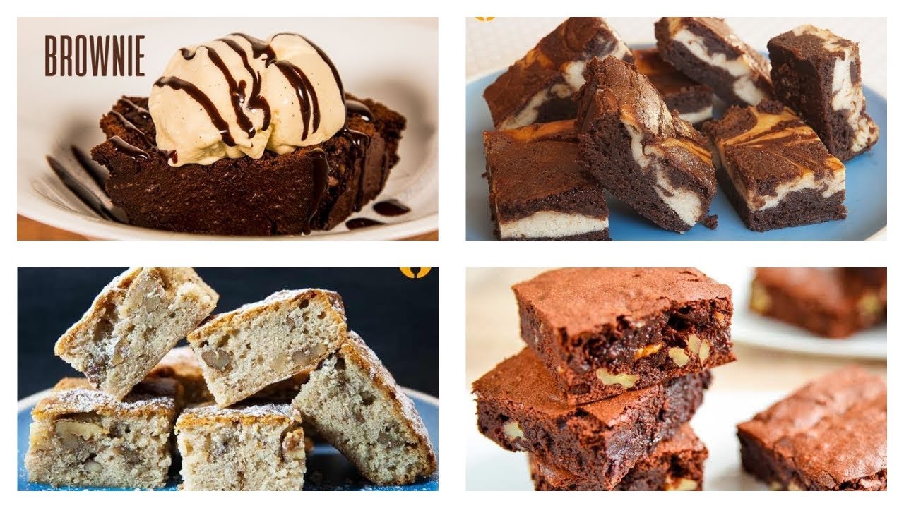 4 BROWNIES de CHOCOLATE. Recetas MUY FÁCILES YouTube
