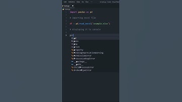 I import Excel file with pandas and display it to Console in 4sec using Python | #python #code #fyp