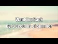 Want You Back - 5 Seconds of Summer (Lyrics)