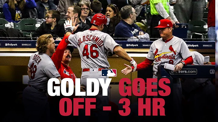 Goldschmidt slugs three homers vs. Brewers