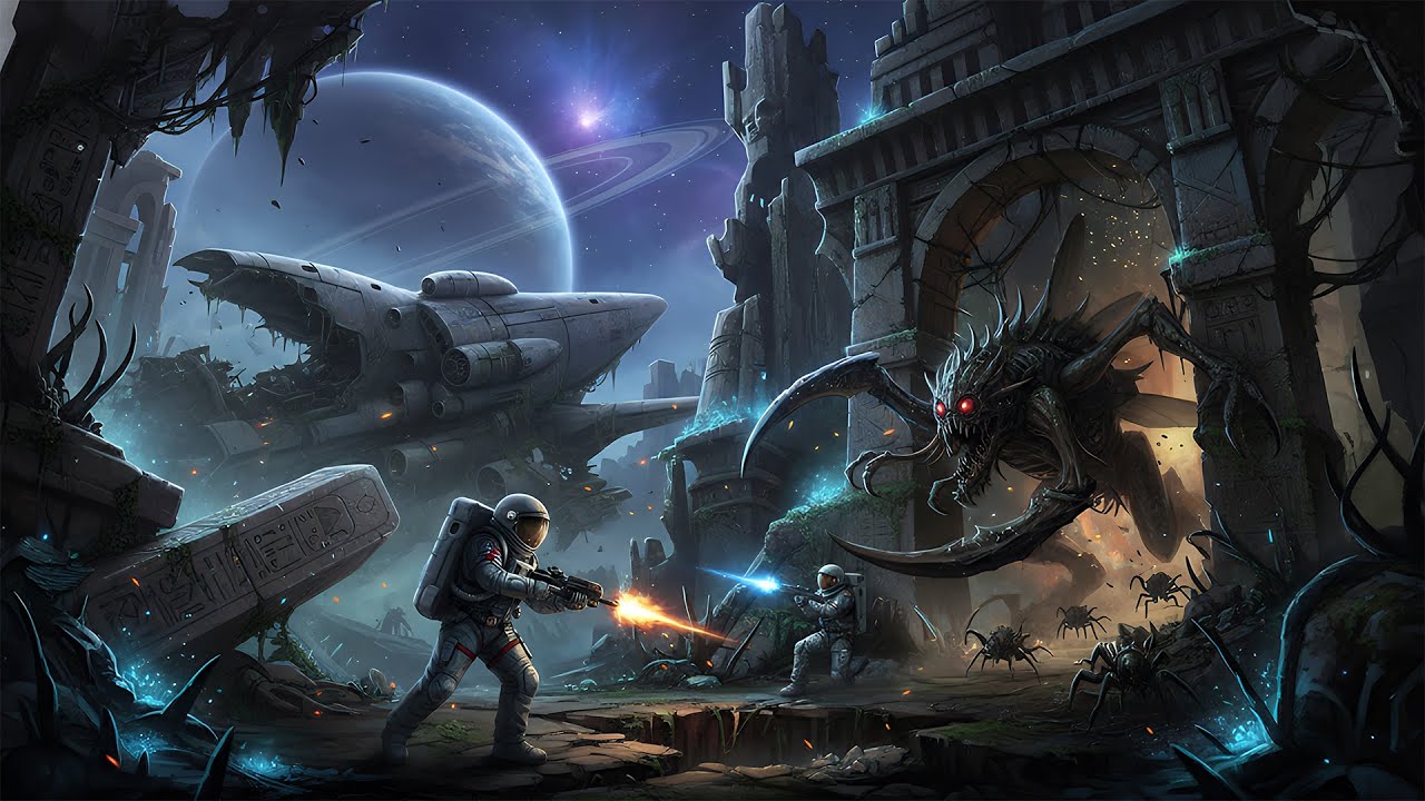 Cosmic Carnage | Lost Civilization and Alien Horror | Deep Space Ambient Music | 4K