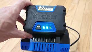 Kobalt 80 Volt Battery and Charger Kit Review, Powers Blower