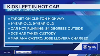 Two adults charged after children left in hot car at a Knoxville Target