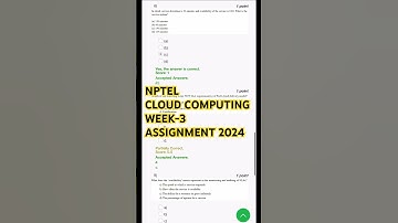 NPTEL CLOUD COMPUTING WEEK-3 Assignment 10/10👌🏻 #nptel #reels #youtubeshorts