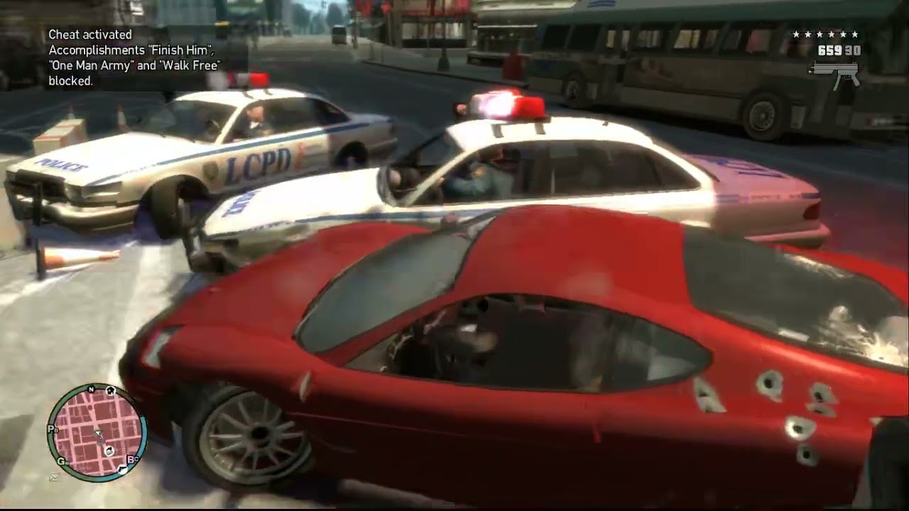 Niko vs Police in Manhattan | Exploding Cop Cars – GTA IV Chaos