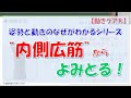姿勢と動きのなぜがわかるシリーズ、“内側広筋" からよみとる！