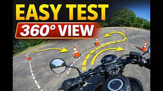 Motorcycle Skill Test North Carolina (FULL TEST in 360°) | NC DMV Riding Exam | Real Exam