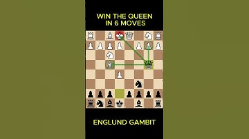 WIN THE QUEEN in 6 moves! Englund Gambit #chess #chesscom #chesstricks #shorts