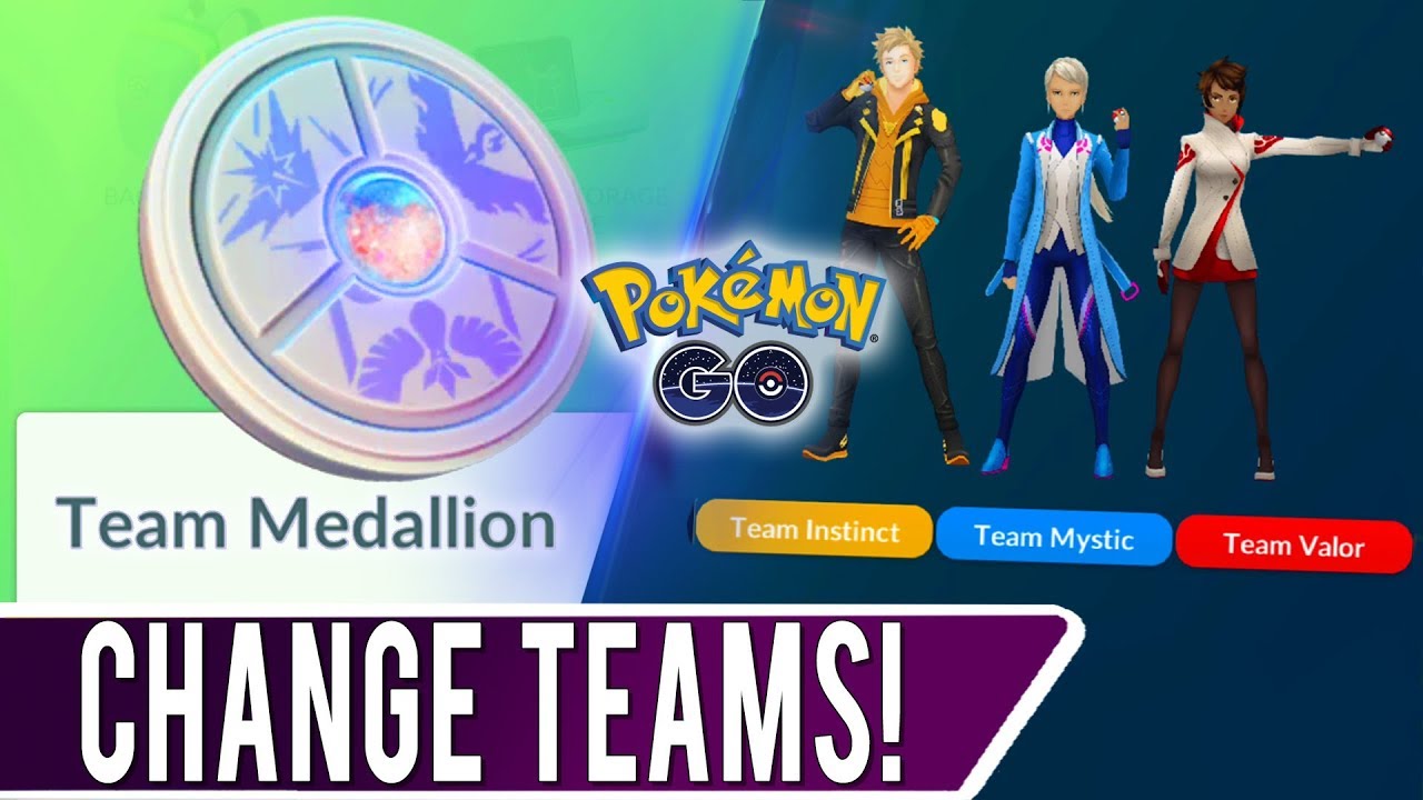 How To Change Teams In Pokemon Go Using The All New Team Medallion Item To Switch Teams Youtube