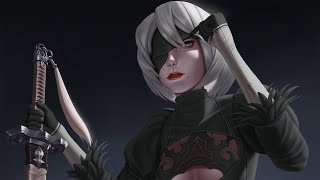五年后我再次画2B [速涂过程] （附上黑暗历史图:D）