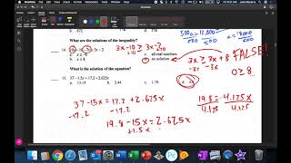Algebra 1 Midterm Review