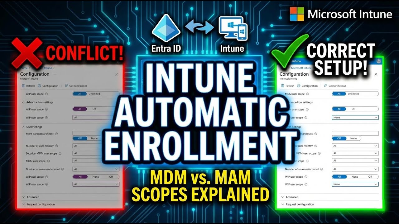 How to Configure Intune Automatic Enrollment (MDM vs MAM Scope)