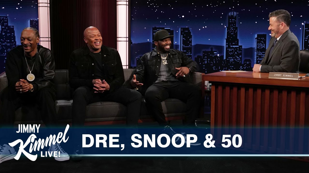 ⁣Jimmy Kimmel Interviews Dr. Dre, Snoop Dogg & Curtis “50 Cent” Jackson