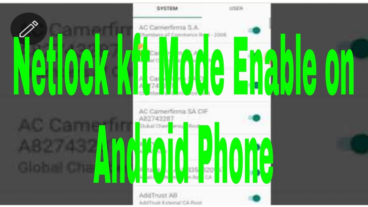 Netlock kft Mode Enable on Android Phone