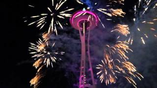 Seattle Space Needle New Year 2016 Fireworks